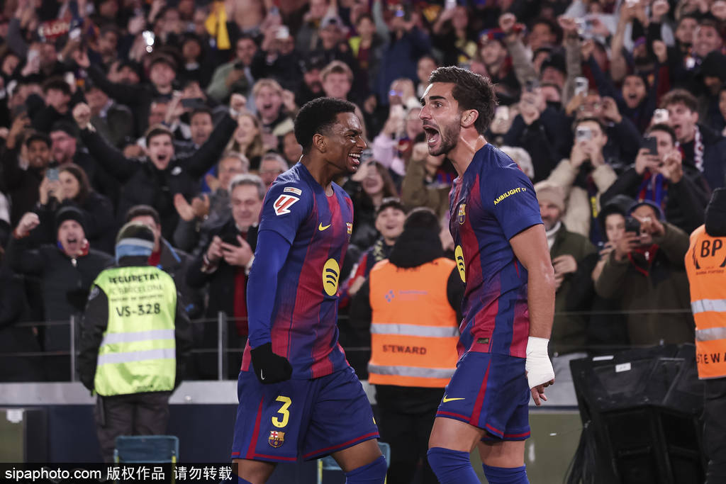 西甲-拉菲尼亚破门奥尔莫建功 莱万丢点巴萨3-1逆转马竞