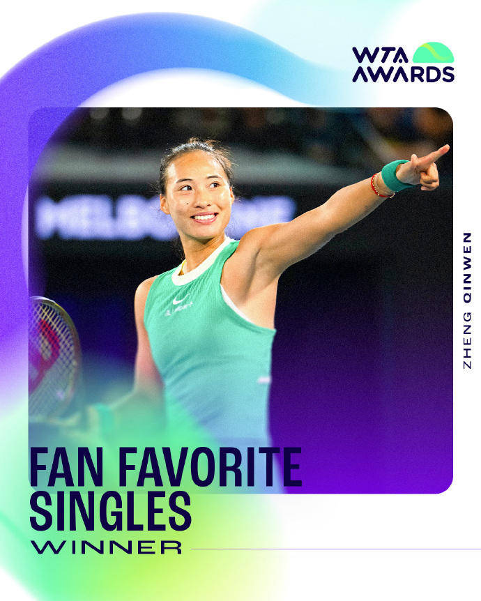蝉联人气女王<strong></p>
<p>比特币美元</strong>!郑钦文再次当选WTA最受欢迎单打球员